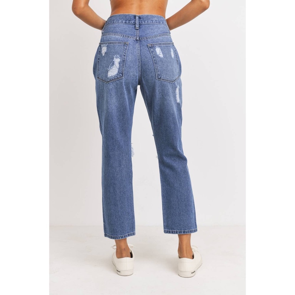 CLEARANCE Kaya Super Destroyed Girlfriend Denim Jeans - Picture 7 of 9